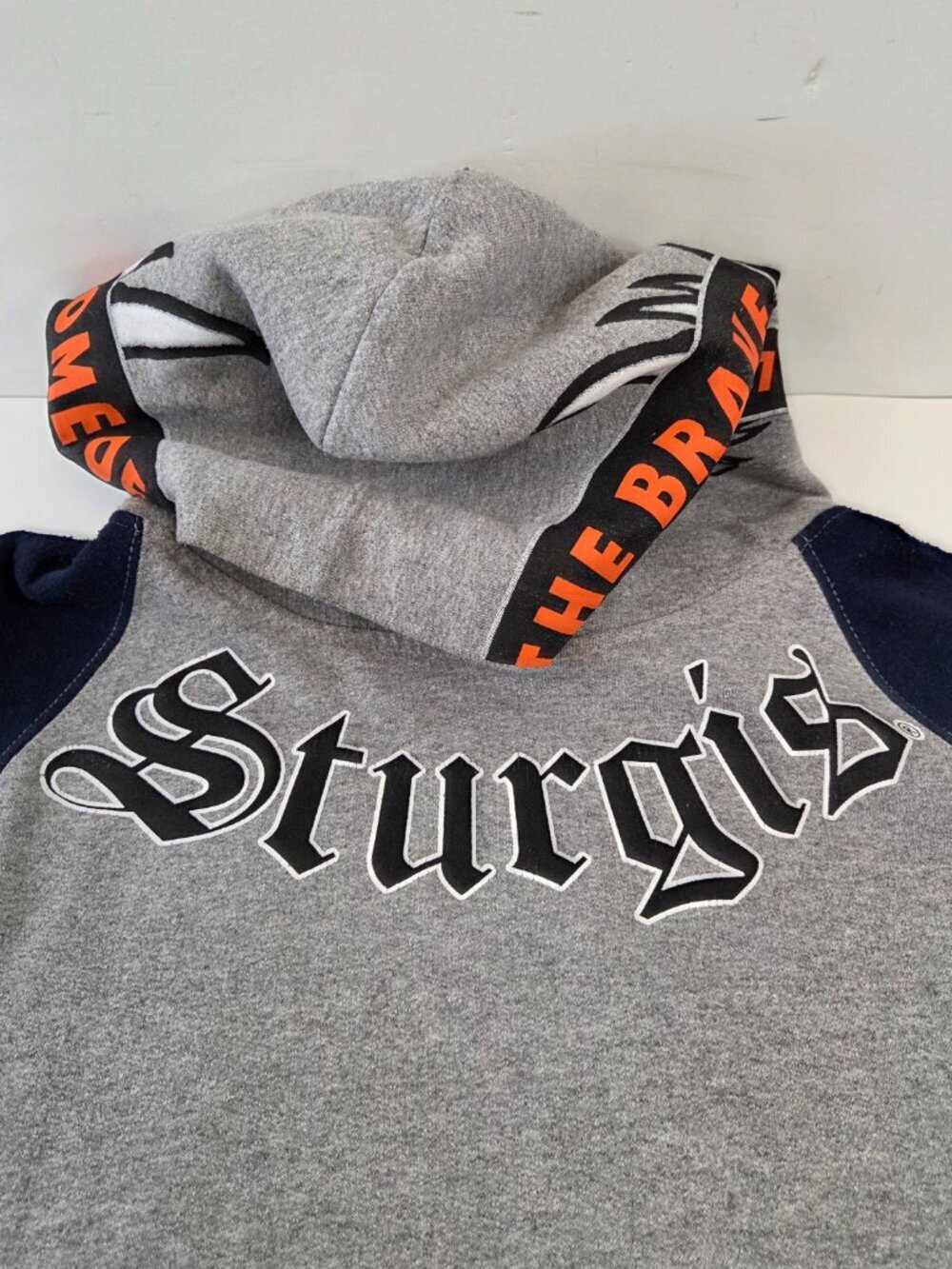 Sturgis Black Hills Rally 2014 Motorcycle Sweatshirt POW MIA Mens Large - Picture 3 of 11